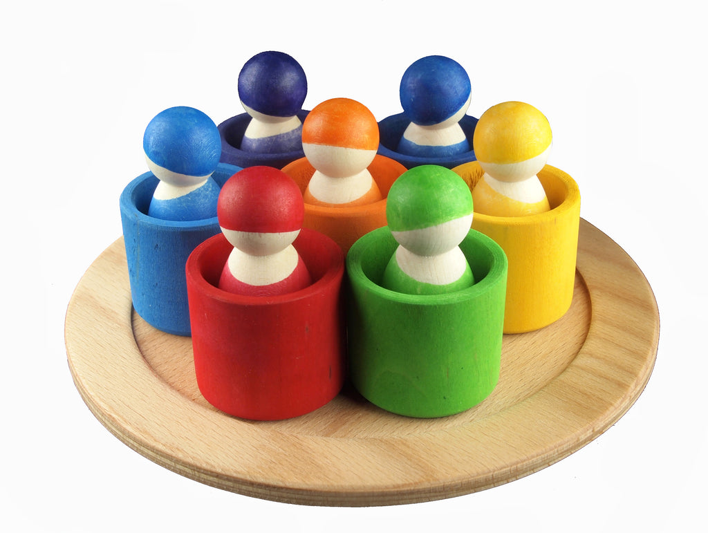 7 Friends in 7 Bowls Rainbow Colour Matching Montessori Child