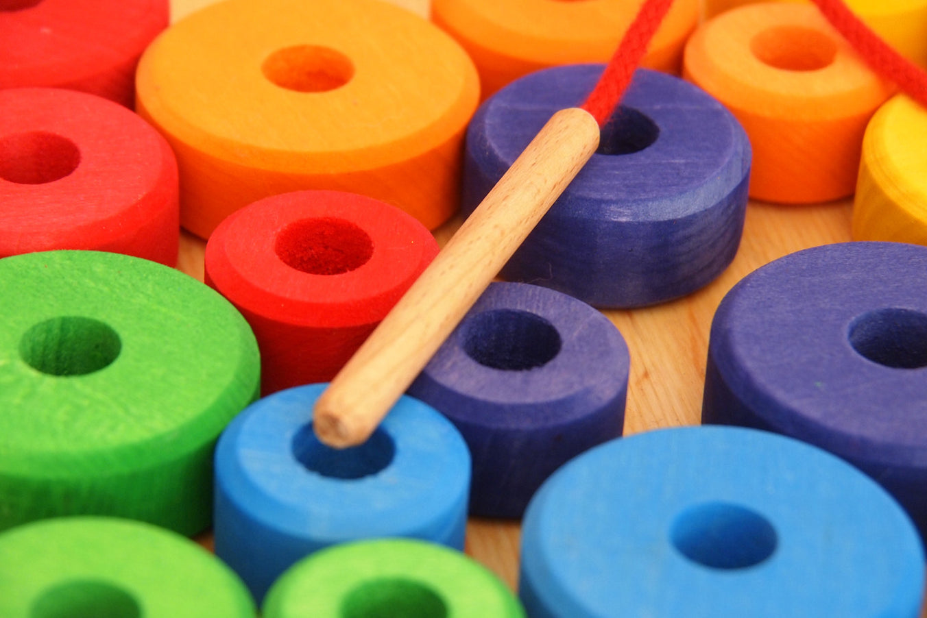 Rainbow Threading Tray | Montessori Child